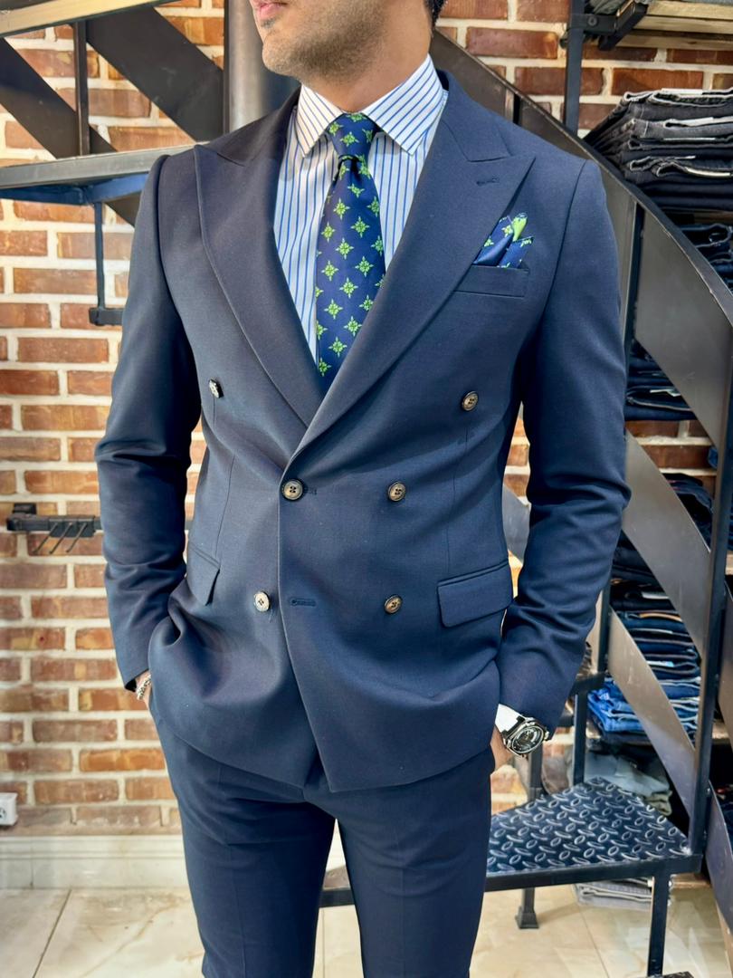 کت و‌شلوار سرمه ای جدید