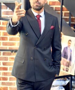کت وشلوار دبل برست دیپلمات مشکی