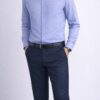 پیراهن کلاسیک مردانه آبی کم رنگ